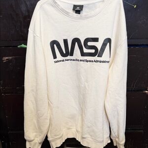 H&M Cream NASA Crewneck Sweater